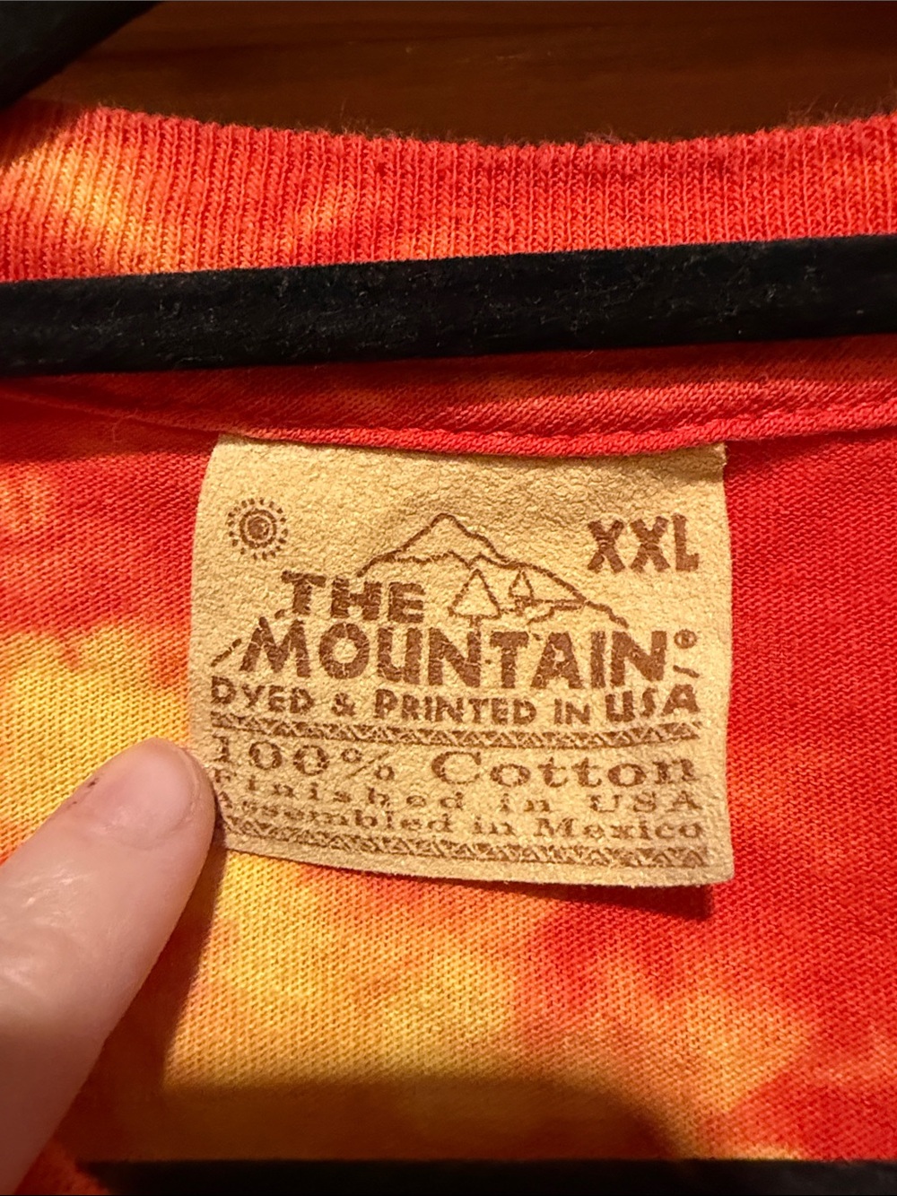 The Mountain Red & Yellow Tie-Dye Dragon Battle Graphic Tee - Picture 2 of 8